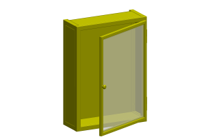 01 Assem 1 vaks Vitrine Mollis 1004