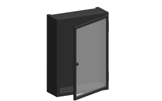 01 Assem 1 vaks Vitrine Mollis 9005