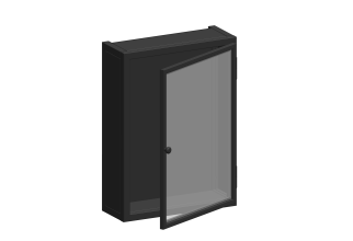 01 Assem 1 vaks Vitrine Mollis 9005