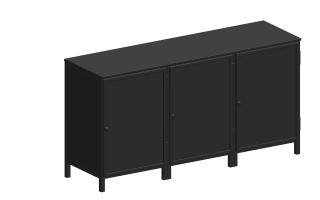 01 Assem 3 vaks Dressoir Mollis 9005