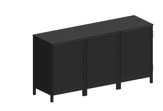 01 Assem 3 vaks Dressoir Mollis 9005