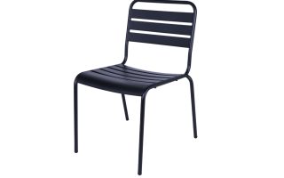 MaximaVida Metalen Max Stoel Sand Texture zandstraal Zwart 1 stuk