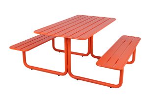 MaximaVida metalen picknicktafel Max oranje transparant